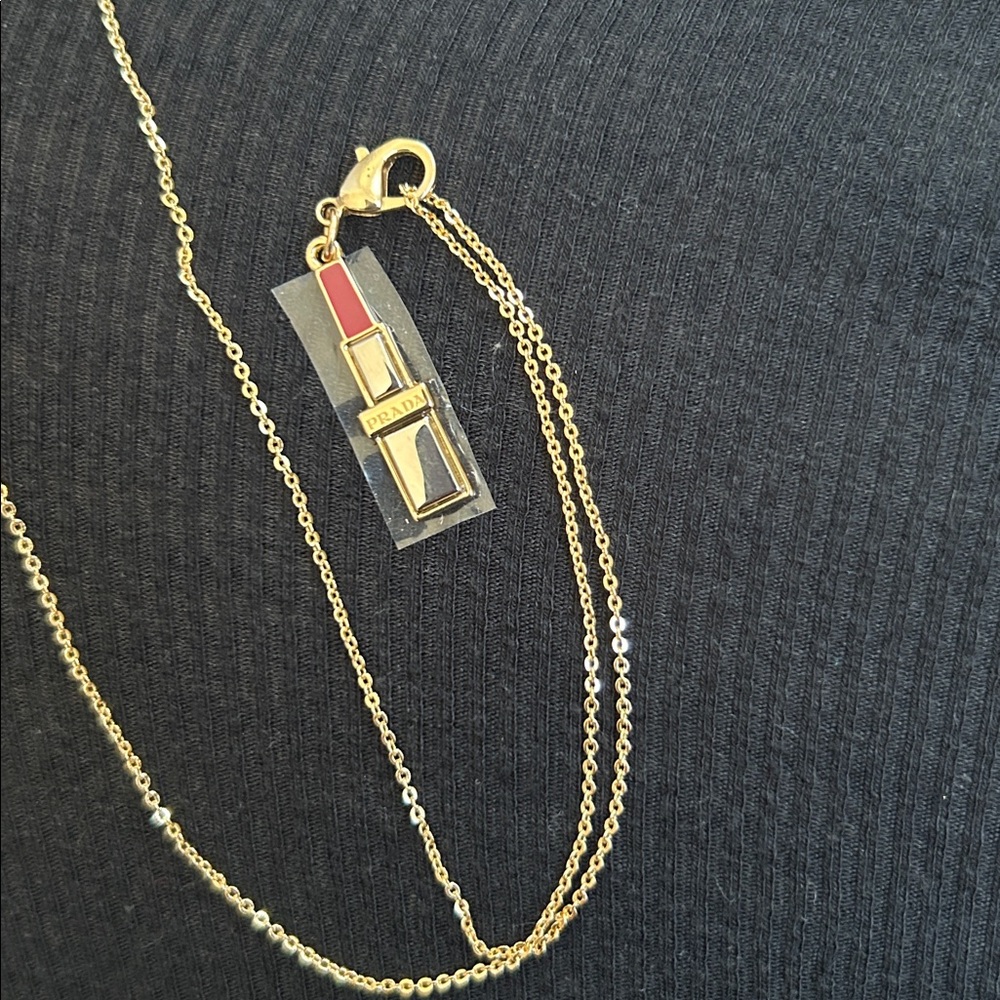 18k gold plated necklace chain + charm